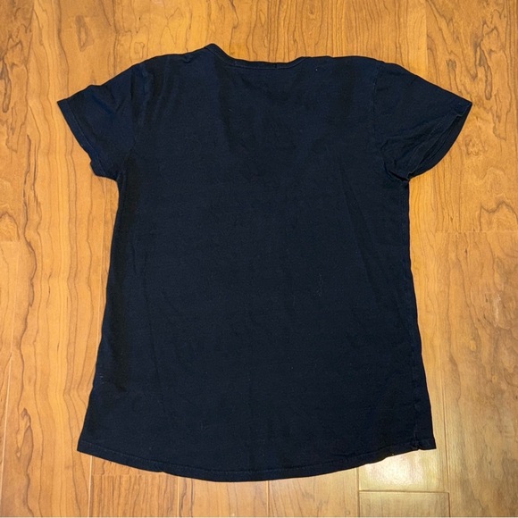 PAM & GELA Distresssed Tee Shirt Short Sleeve Black Small - Picture 5 of 5